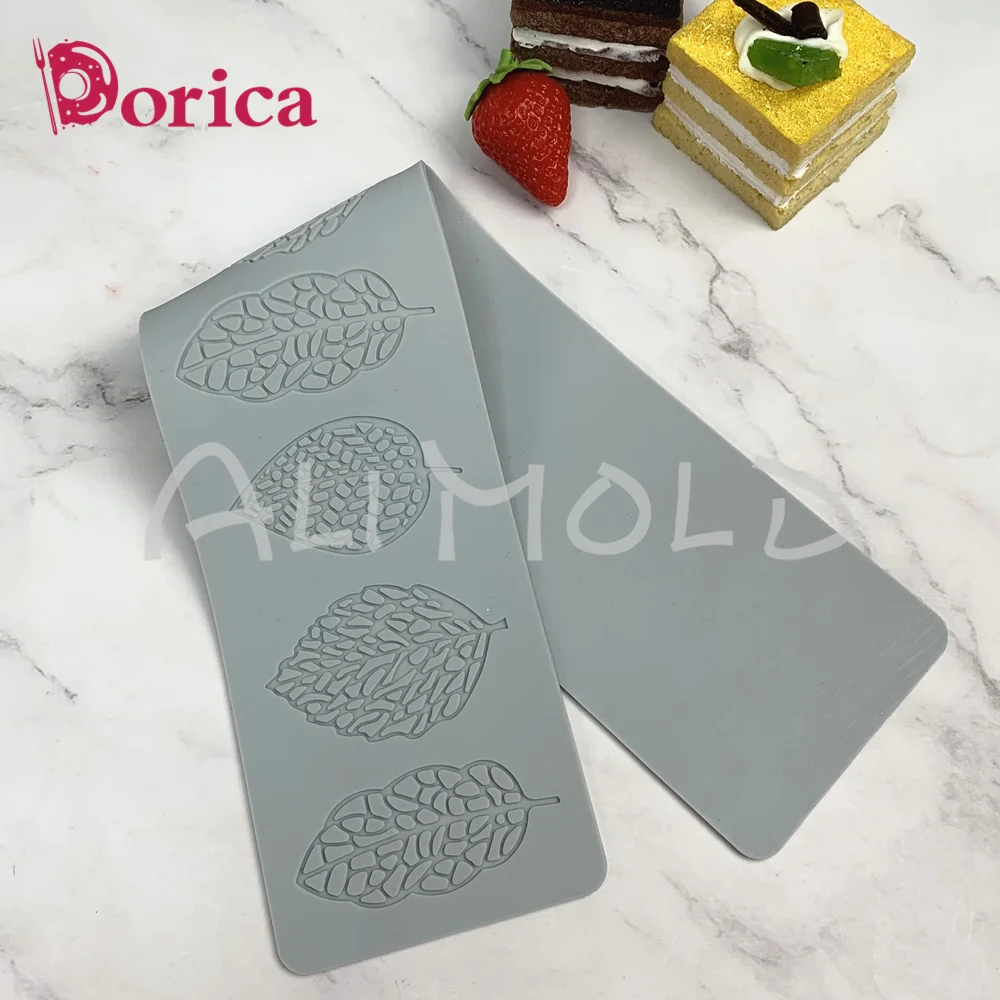 Hollow Leaf Shape Silicone Fondant Mold Sugarcraft Chocolate Mould Lace Mad for Pastry Baking Versatile Cake Decorating Tools