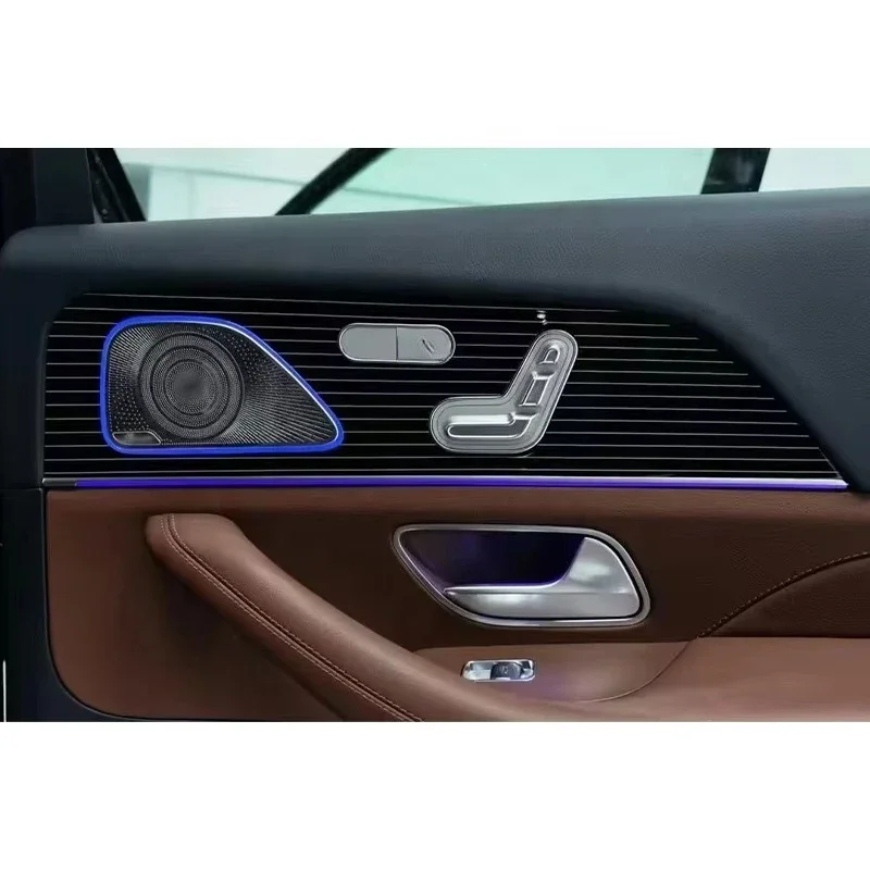 Modern Car Interior Decoration 5-Line Stripe Pattern Trim Panel Set Piano Brushed Panel Panel for  GLE GLS W167
