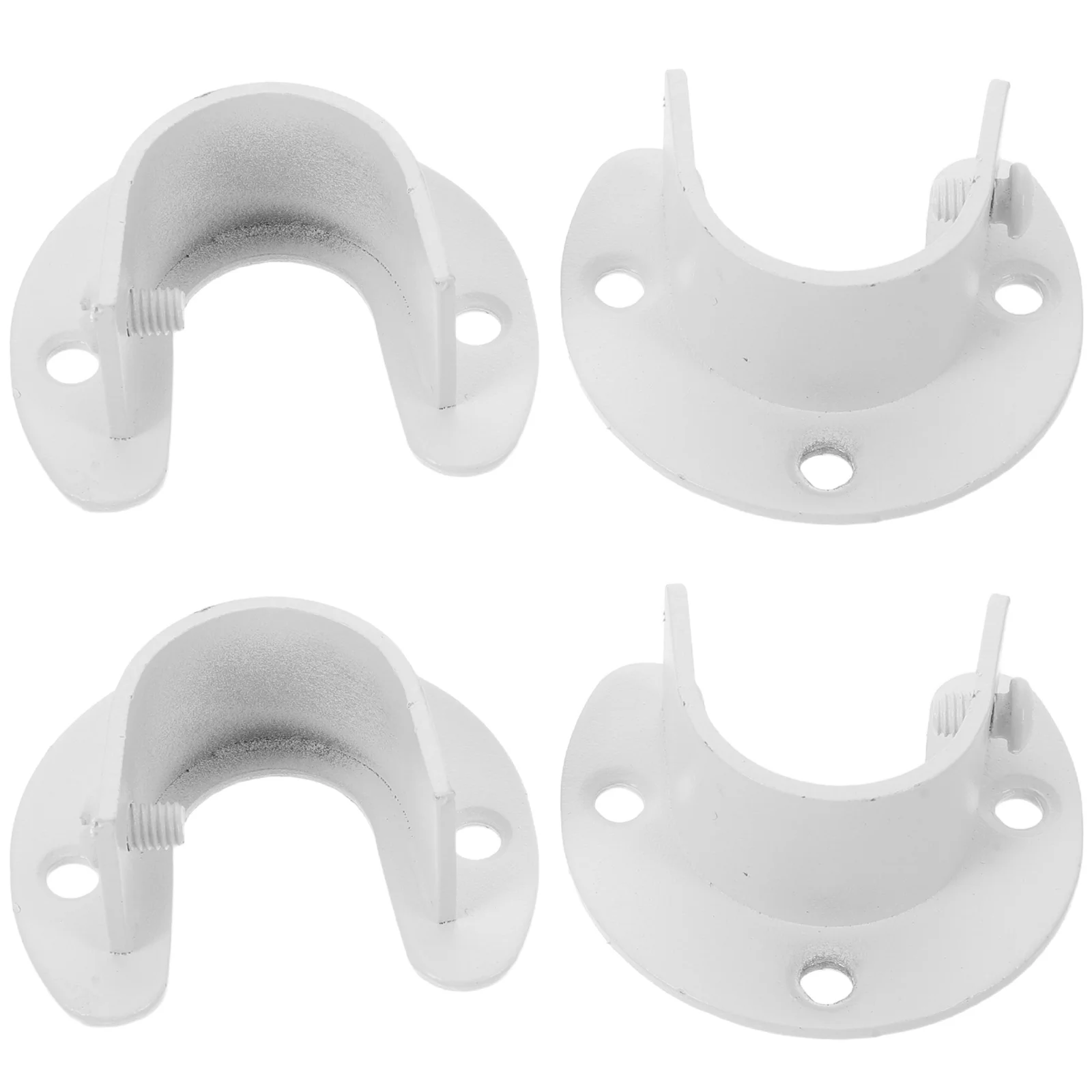 4 قطعة الثقيلة خزانة من الفولاذ المقاوم للصدأ نهاية قضيب يدعم 1-14 بوصة أقطاب U-شكل دش الستار قوس خزانة قضيب قوس