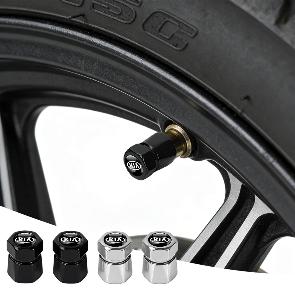 Accesorios para coche, 4 unidades, tapas de válvula de neumático de aleación metálica para Kia Sportage Rio 3 Soul Picanto EV6 Cerato Niro Telluride II