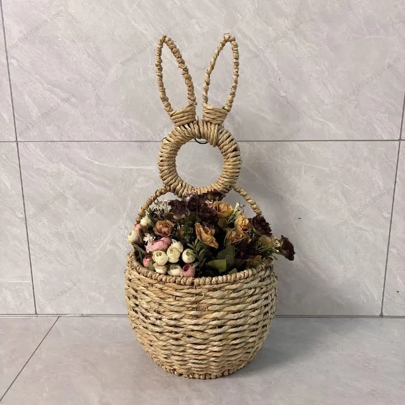 For Bunny Basket Hanging Wall Pocket