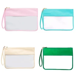 Portable Snack Storage Bag Nylon Clear Makeup Cosmetic Bag Letter Patches Transparent Travel Organizer Pouches Birthday Gift