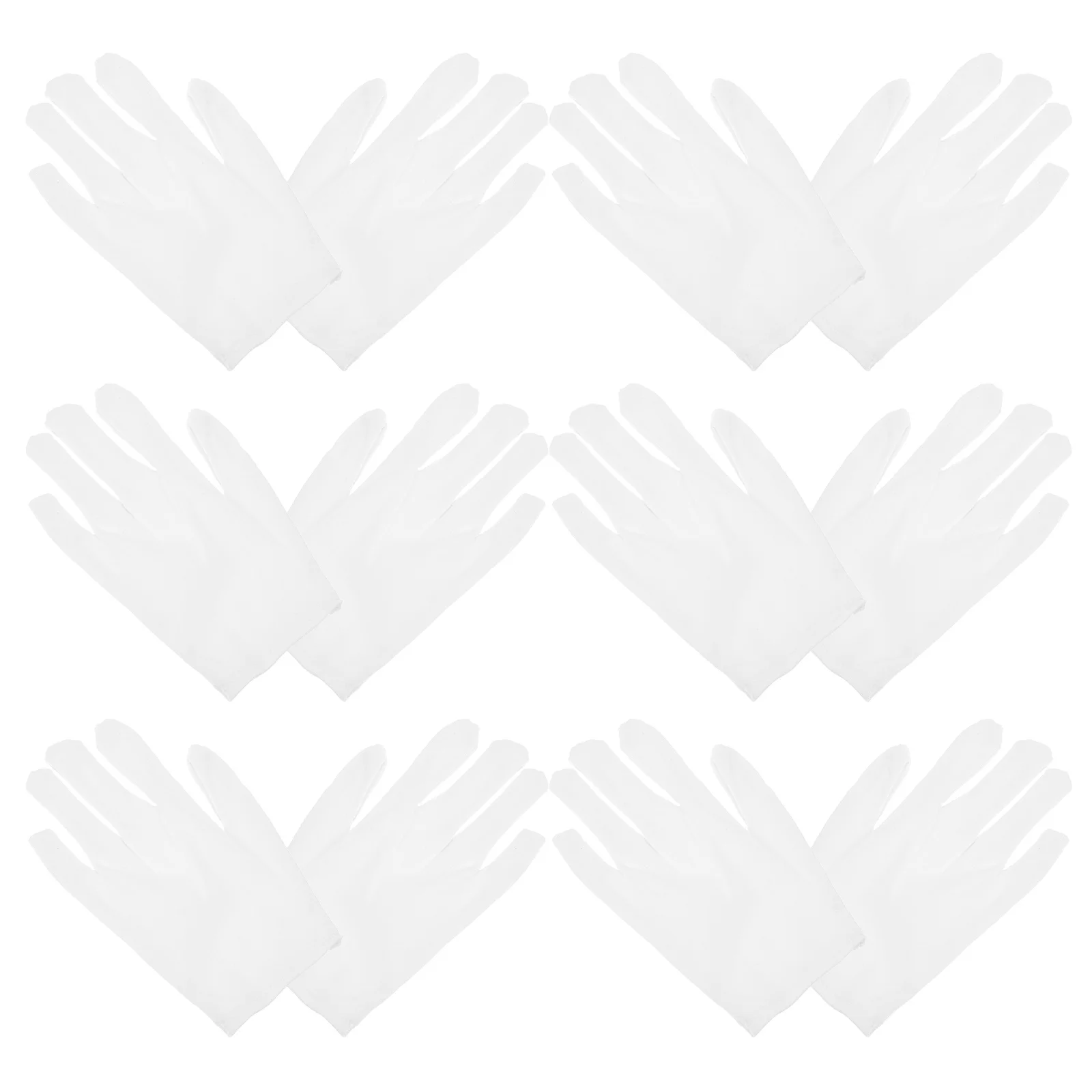 

10pcs White Jewelry Gloves Pure Cotton Reusable Soft Dustfree Sweatproof For Jewelry Jade Handling Inspection Award Ceremony