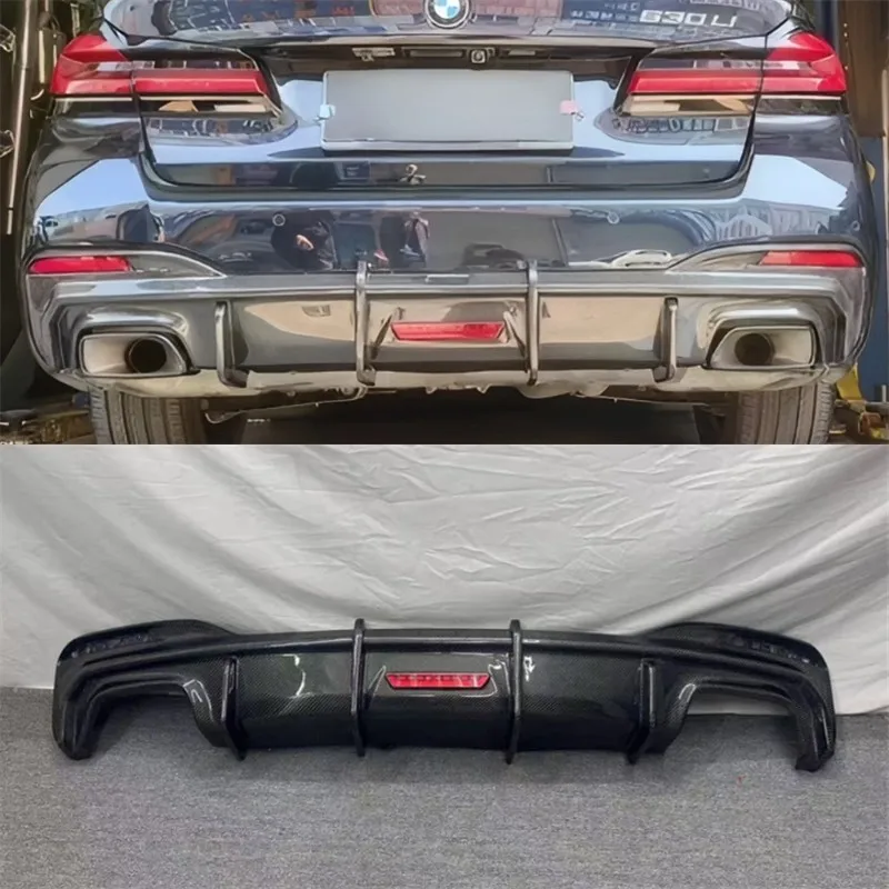 

Для BMW 5 серии G30 G38 2018-2024 настоящий сухой автомобильный задний бампер из углеродного волокна, диффузор, спойлер, автомобильные аксессуары, комплект кузова