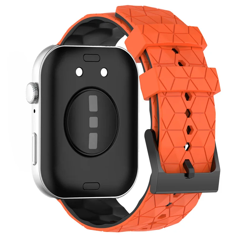 Pulseira de silicone para huawei watch fit 3/4/4 pro padrão de futebol pulseira substituível para huawei watch fit 4/3 pulseira