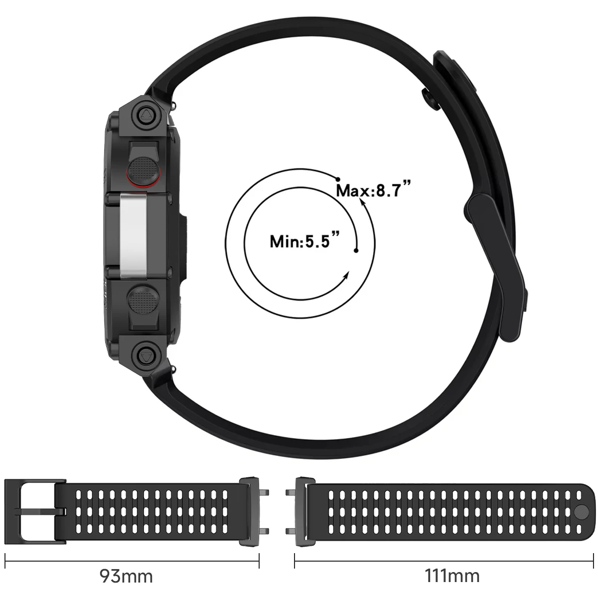 حزام سيليكون لساعة Amazfit T-rex 2 3 ساعة بديلة فائقة الرياضة حلقة ساعة اليد سوار كوريا لفرقة Amazfit Trex Pro #5