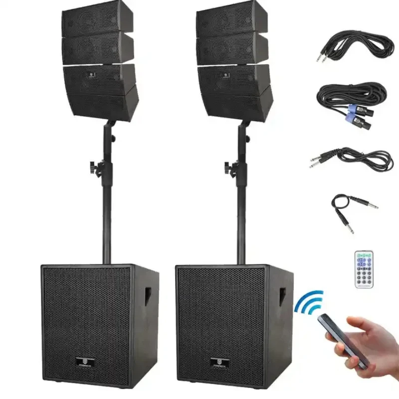 

4000W 2*15" Subwoofer Outdoor Speaker System Professional Audio Karaoke Sets Box PA Public Speaker Subwoofer+Array Line