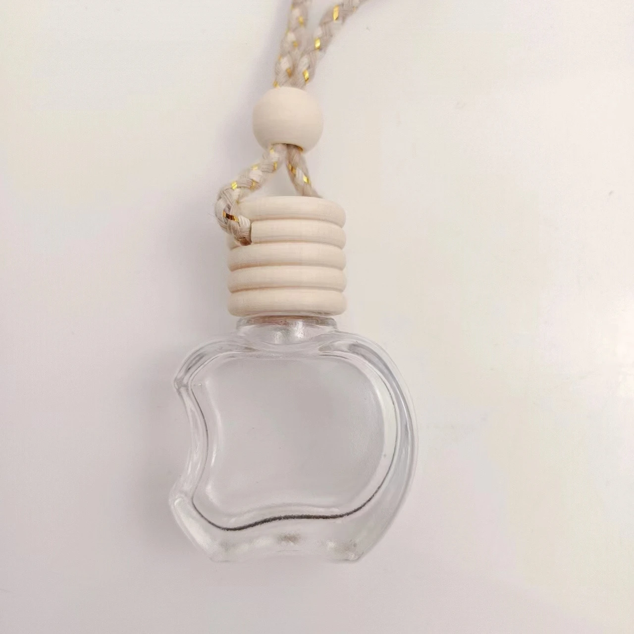 8ml Mini Car Aromatherapy Empty Bottle with Hanging Rope Car Pendant Perfume Glass Bottle Home Decor