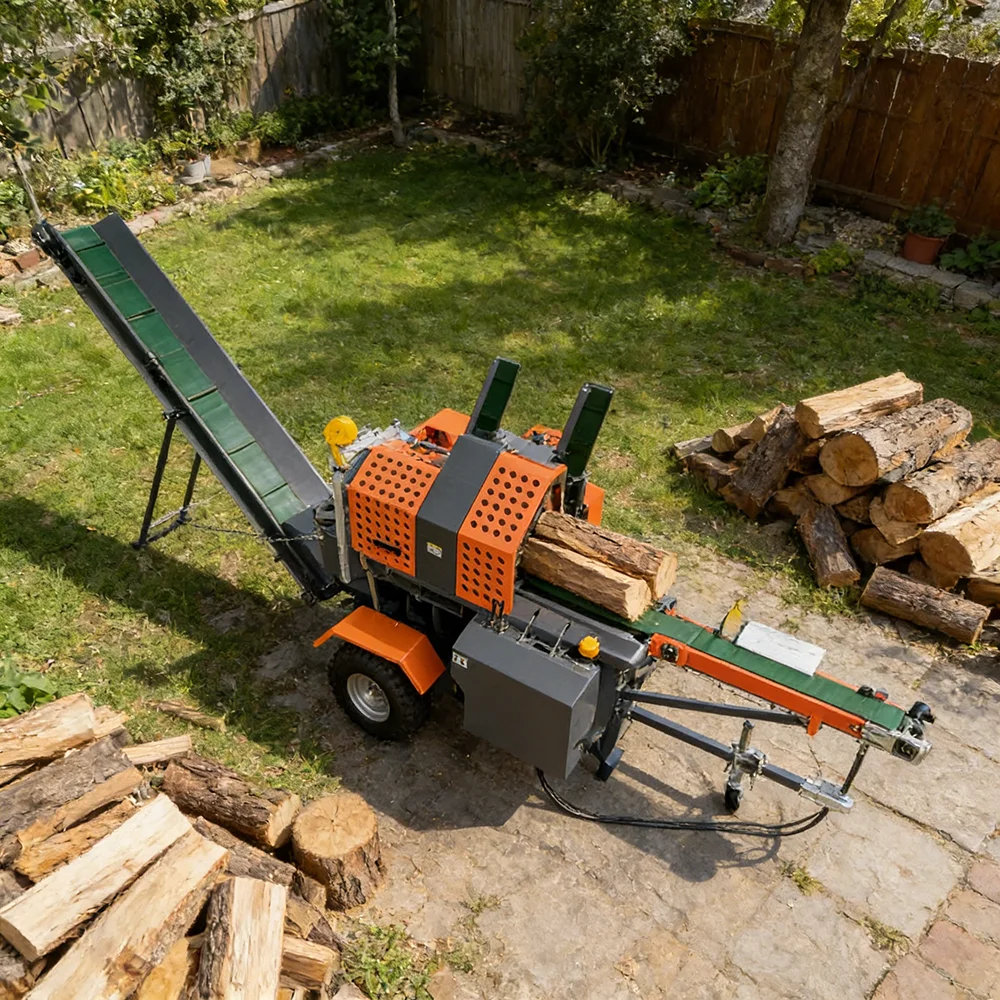 Professional Gas Powered Log Splitter 9HP Engine 22 Ton Hydraulic for Firewood Processing