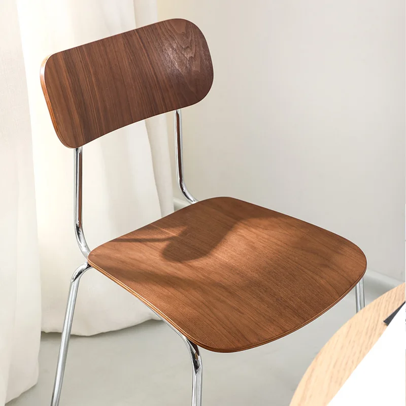 Wrought iron Italian minimalist dining  Nordic chair simple light luxury milk tea shop table chair cafe restaurant chair in