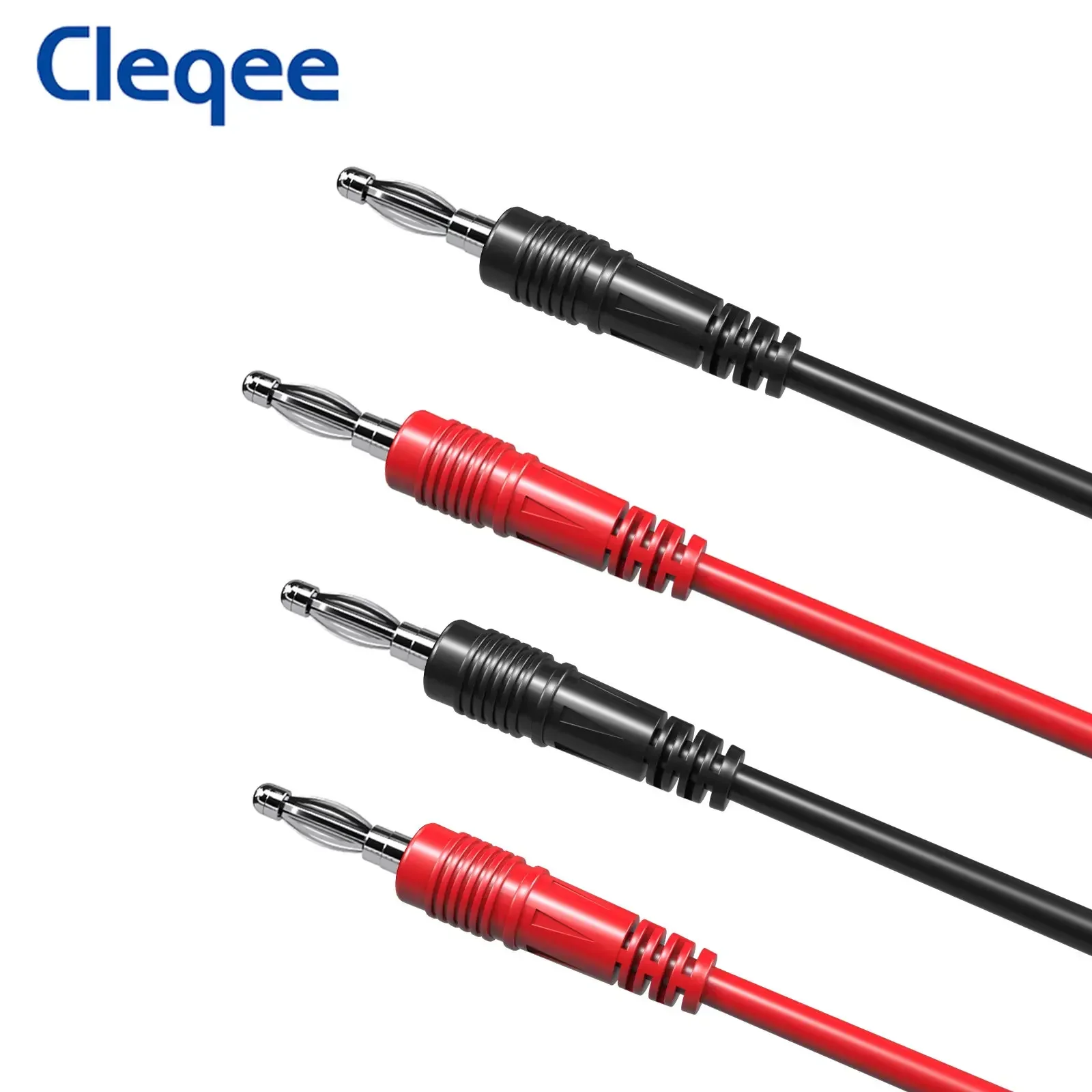 Cleqee P1041 Dual 4mm Banana Plug Soft PVC Multimeter Test Lead Universal Banana Plug 1m Cable Wire For DIY Electronic