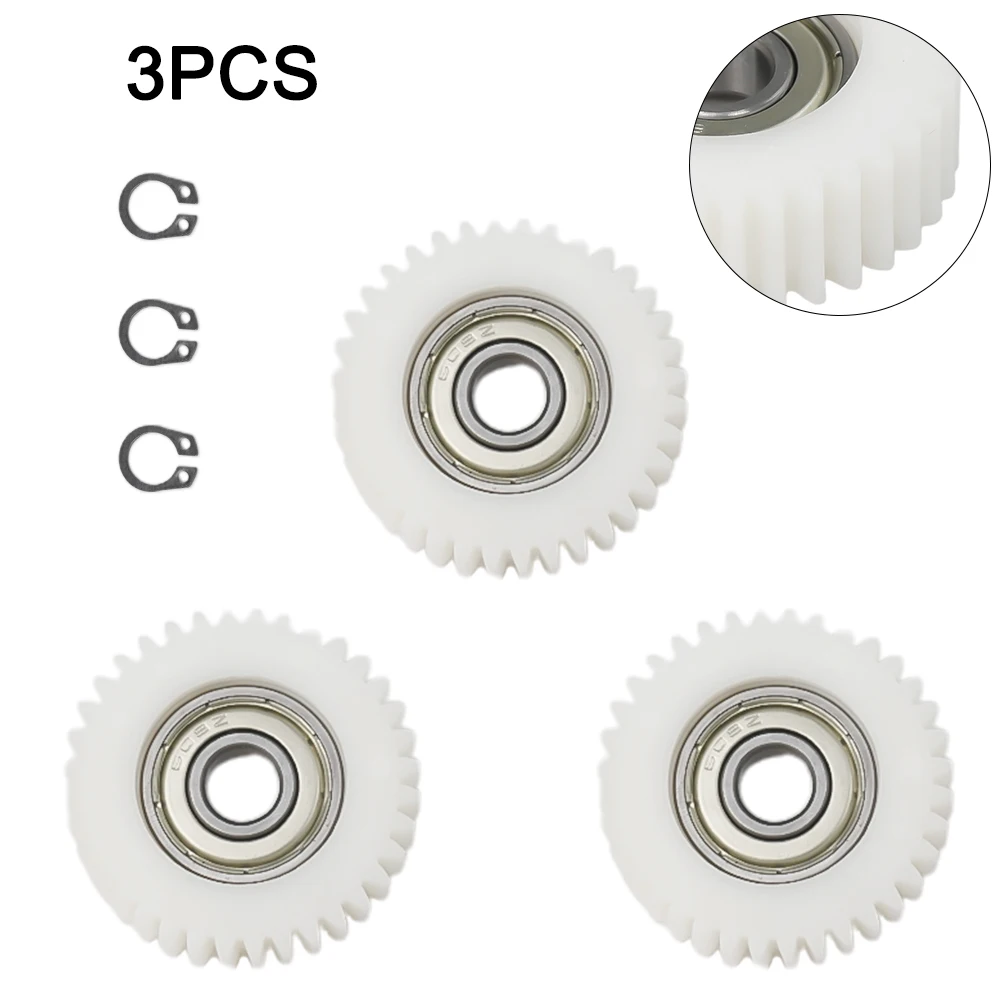 Convenient Gears with bearings Gears With Bearings Replacement Set 38*38*12mm 3Pcs White For Bafang Motor For Bafang motor 36T