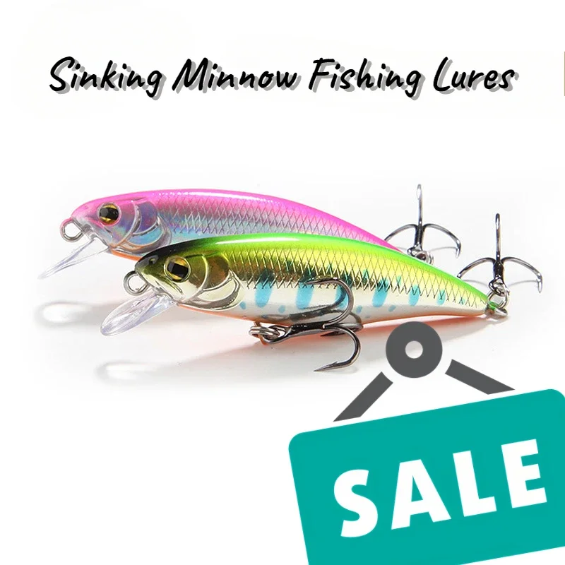 

52mm 4.5g Bass Pike Carkbait Wobblers Swimbait Professional Hard Bait Model Sinking Minnow Fishing Lures Jerk Bait Fishing Lure