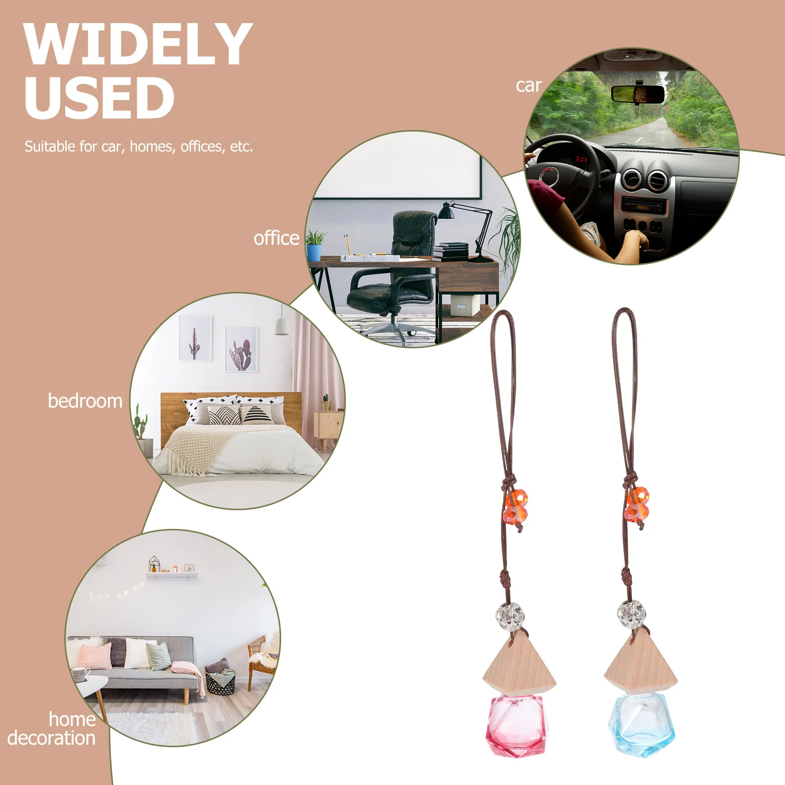 2 шт., креативная стеклянная бутылка для духов, наполнитель с эфирным маслом, в любом месте, для офиса, дома, салона автомобиля, диффузор аромата, элегантный