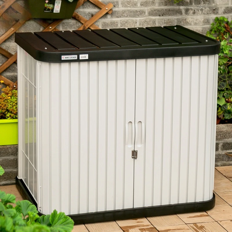 Outdoor Balcony Storage Cabinet Garden Sunscreen Waterproof Sundries Storage Tool Rack Outdoor