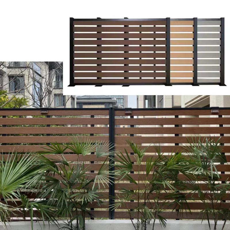 

Waterproof Outdoor Contemporary Privacy Screen WPC Fence Wood Plastic Composite Fencing for Farm House Decorative 5-Year