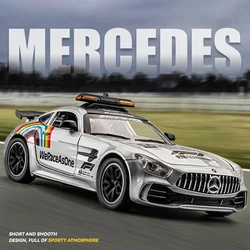 1:24 Benzs GTR AMG SAFETY CAR Supercar Alloy Die Cast Toy Car Model Sound and Light Children's Toy Collectibles Birthday gift