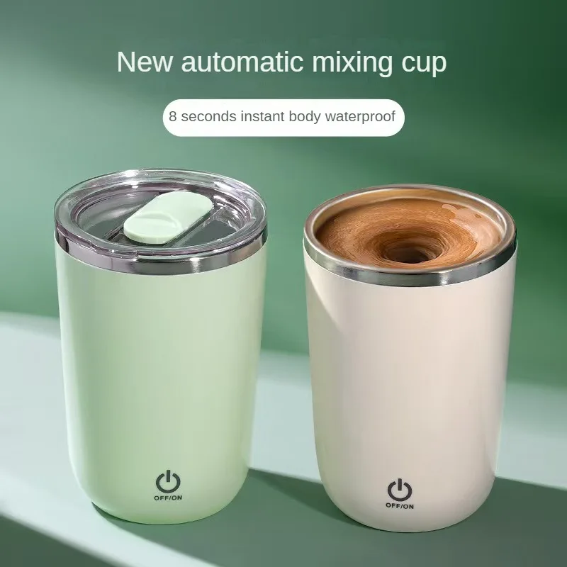 

New Electric Mixing Cup For Home Use Rechargeable Automatic Touch Screen Portable Coffee Cup Lazy Stainless Steel Cup Gift