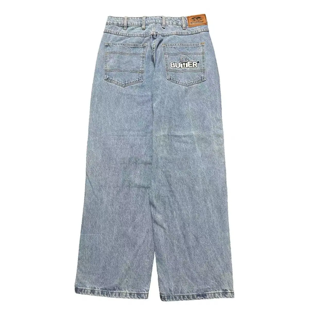 2025 nueva tendencia monopatín australiano baile callejero pesado americano Retro calle Hiphop monopatín bordado Jeans