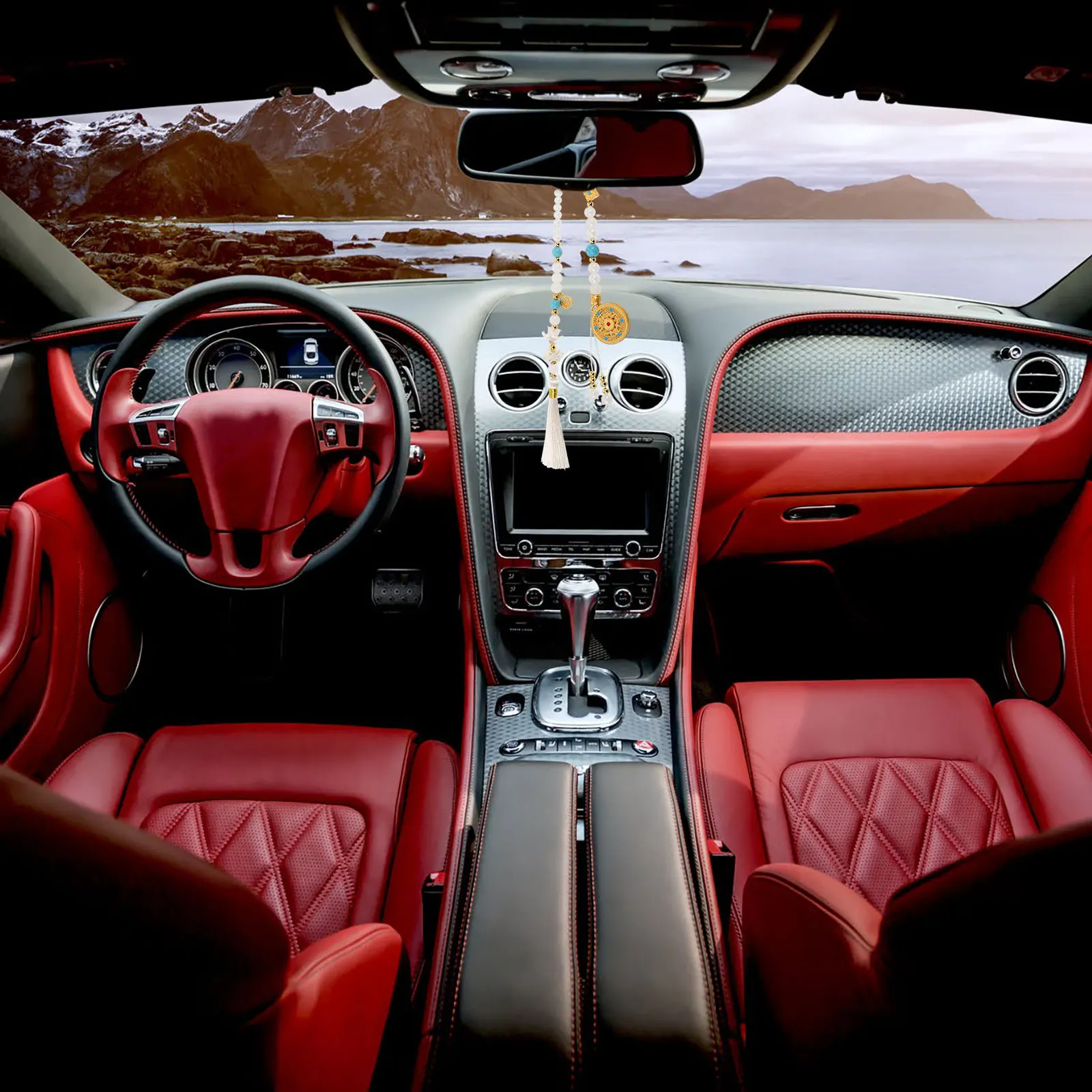 

Retro Car Interior Ornaments Vintage Hanging Accessories Hollow Design Chinese Style Decorations Elegant Charm Car Pendant