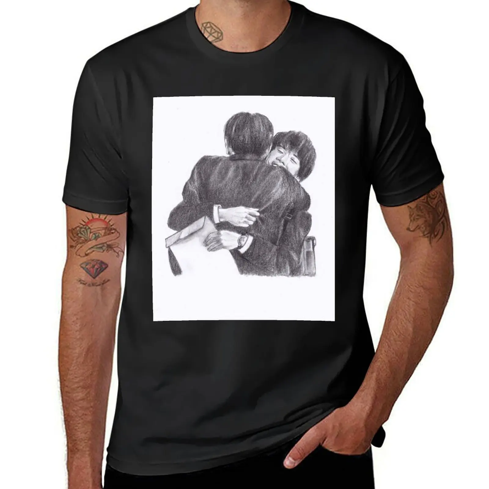 

The Happiest Hug (Kurodachi) T-Shirt blanks tops quick drying gifts for boyfriend mens designer clothes