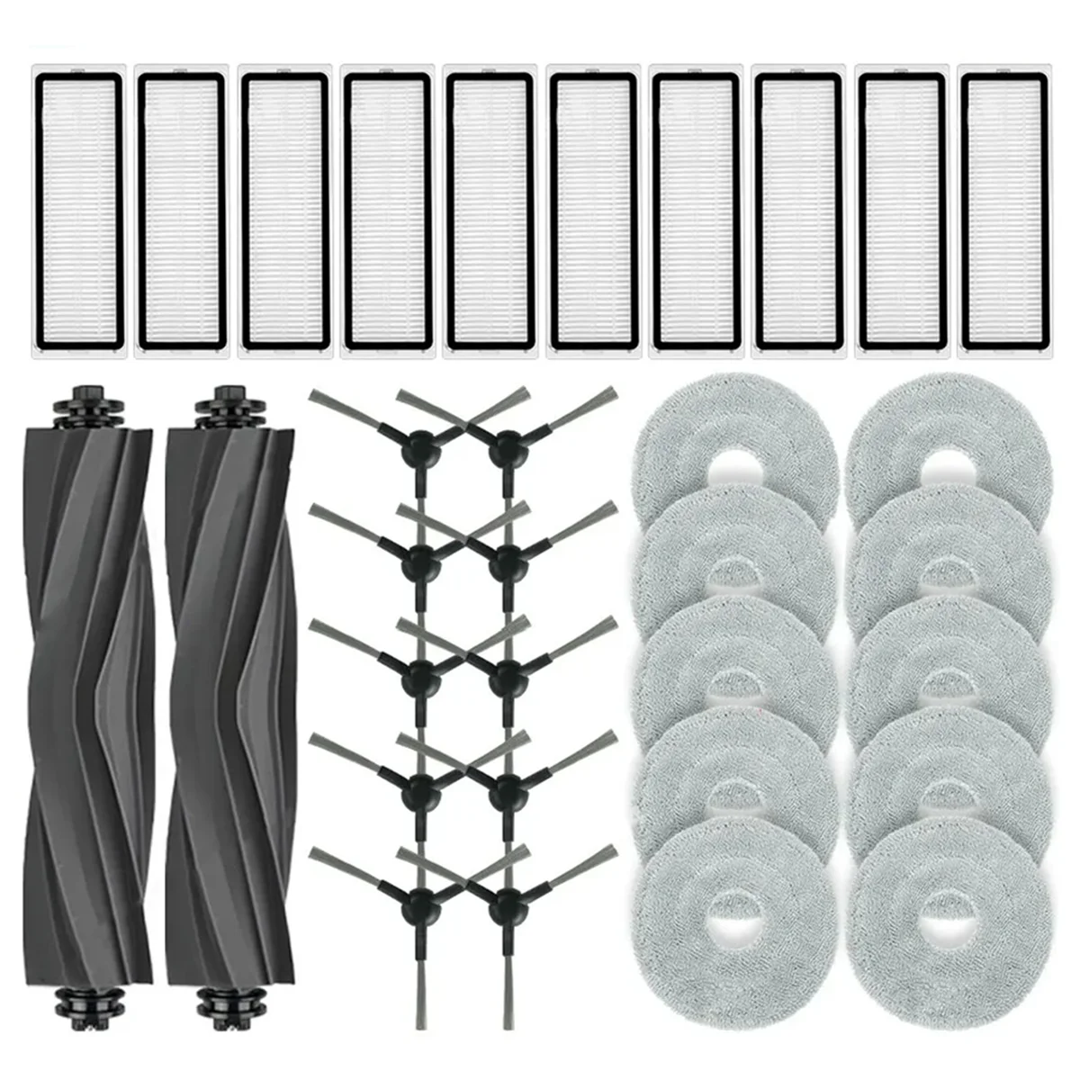 Komponen pengganti untuk L10s Pro Gen 2, aksesori sikat sisi utama, kain pel Filter Hepa