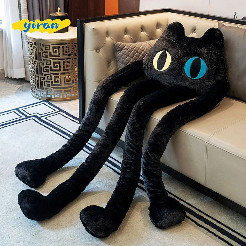 Black Cat Pink Rabbit Long Legs Hugging Pillow Cushion for Bed Sofa Decor Girls Gift