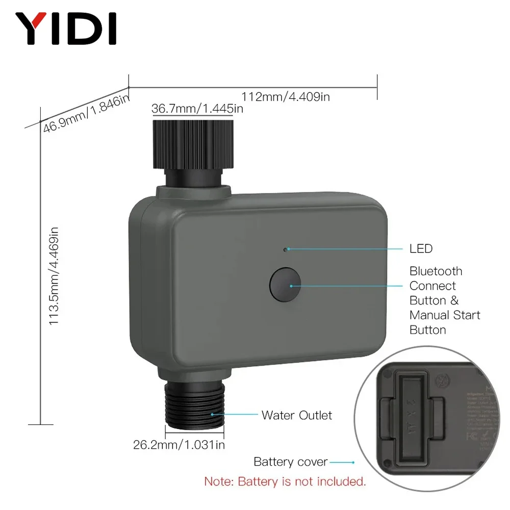 Tuya Bluetooth Smart Water Programmable Auto Valve Rain Delay Timer Wireless Remote Control for Garden Planting Smart Irrigation
