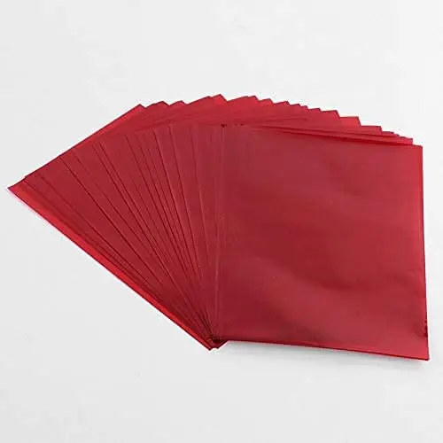 50pcs Cellophane Treat Bags Red Color 6x9 Inch Bags Cellophane Wrap Bags with Twist Ties for Bakery Cookies Sweets Snacks bags