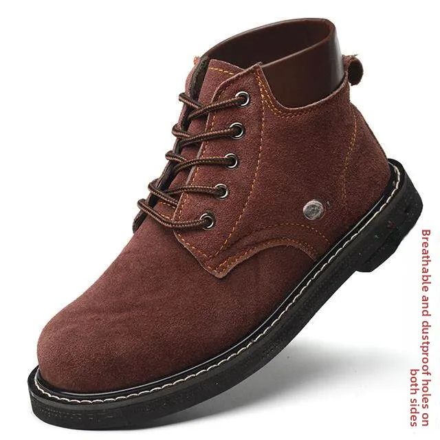

Thickened Tire Sole Steel Toe High Top Men's Safety Work Shoes Anti Crush And Piercing Wear Resistant High Temperature Resist...