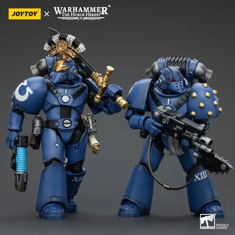 JOYTOY Warhammer 40K 1/18 Action Figures Ultramarines MK VI Tactical Squad Chainblade Power Sword Sergeant Game Anime Model Toy