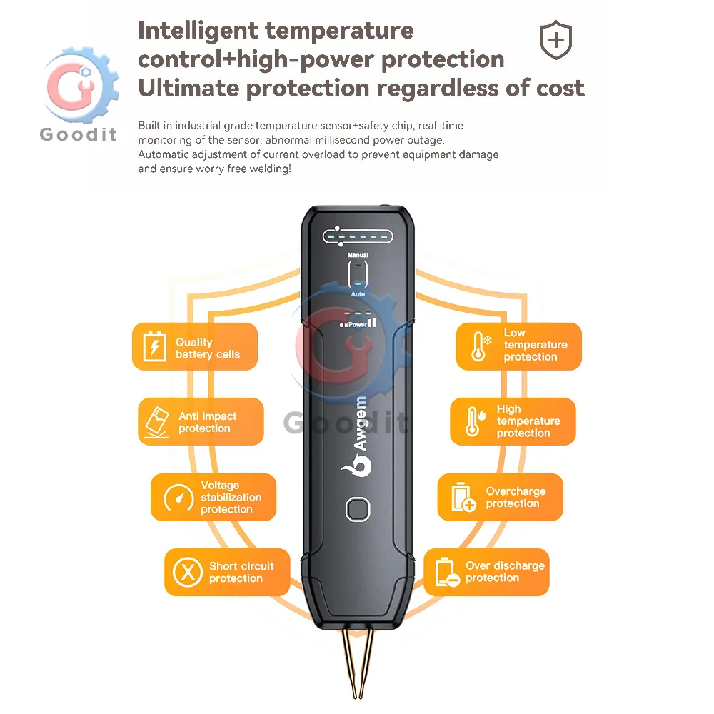 11/90 التروس قابل للتعديل يده ماكينة لحام نقطي 5 فولت/2.1A 18650 بطارية ليثيوم متنقلة المزدوج نبض بقعة لحام نوع-C تشارينج