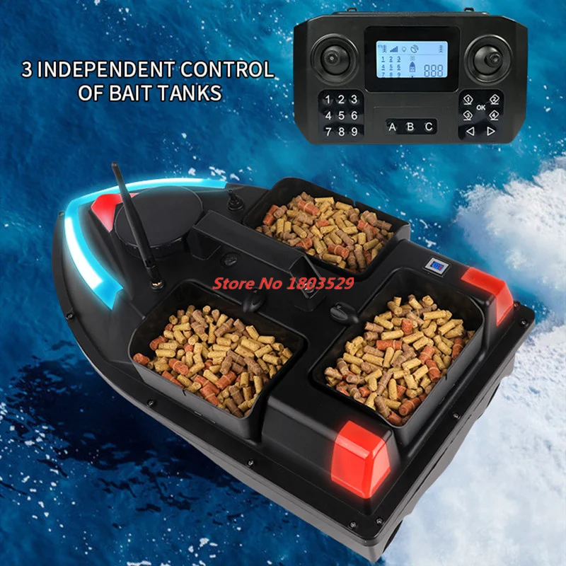 Professional GPS 100 Positioning Point 500M RC Nest Bait Boat 100 GPS Point 3Hopper Cruise GPS Auto Reurn GPS Fishing Boat Nest