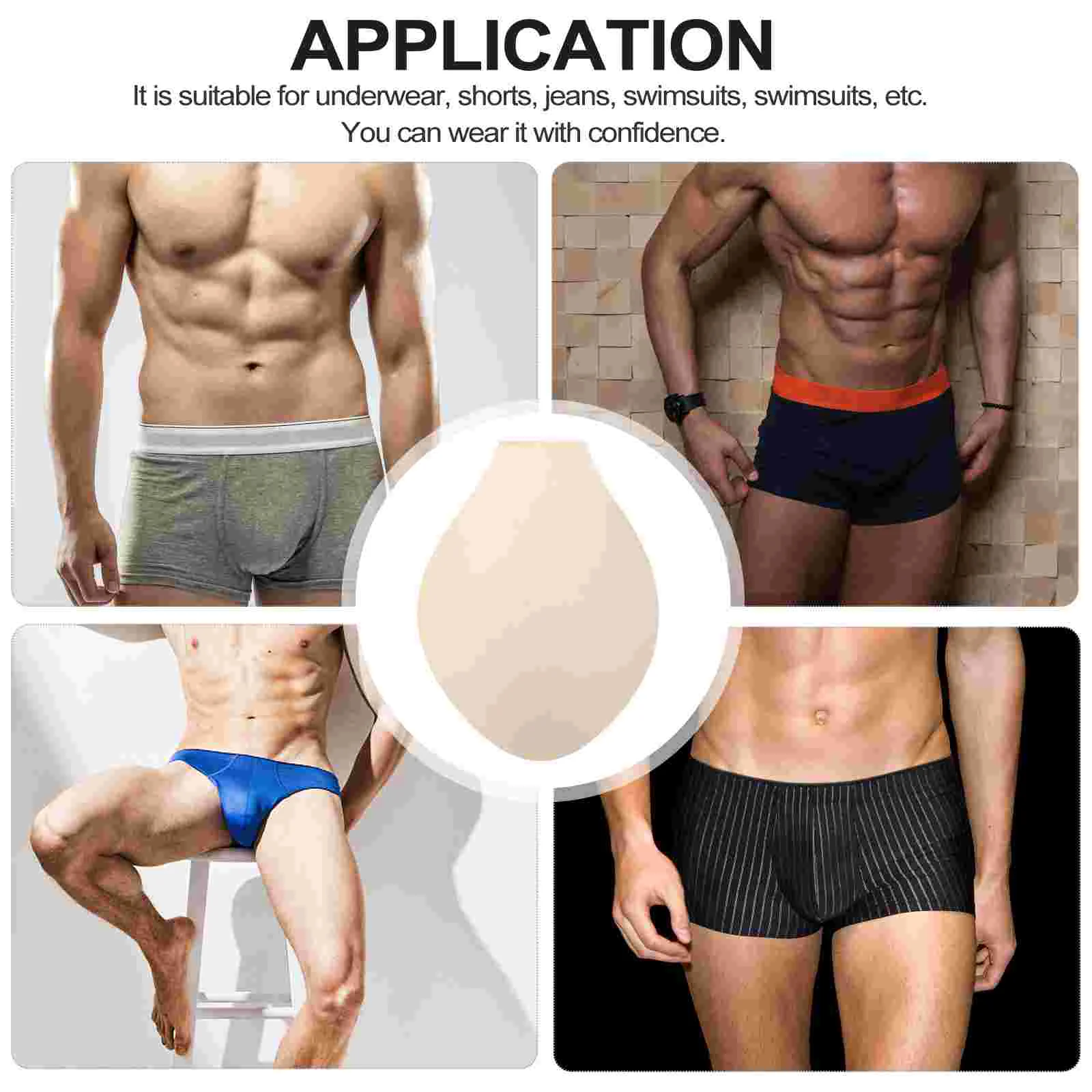 4pcs Men Bulge Enhancing 3D Package Enhancer Sponge FTM Packer Enlarge Enhancing Cup Briefs Padded Agrandador De Penes