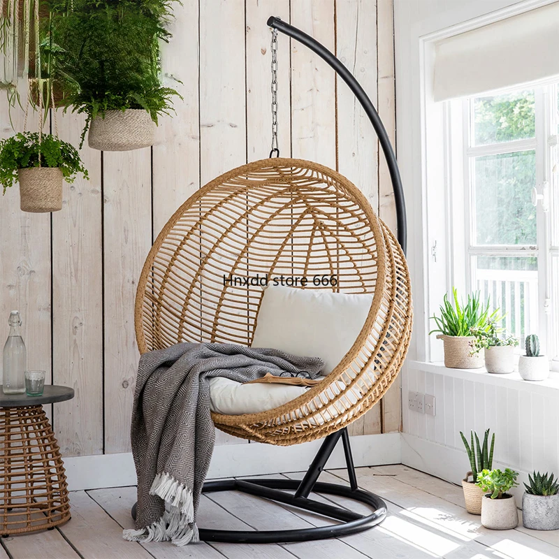 Indoor swing hanging chair household single rattan bird's nest outdoor balcony cradle furniture