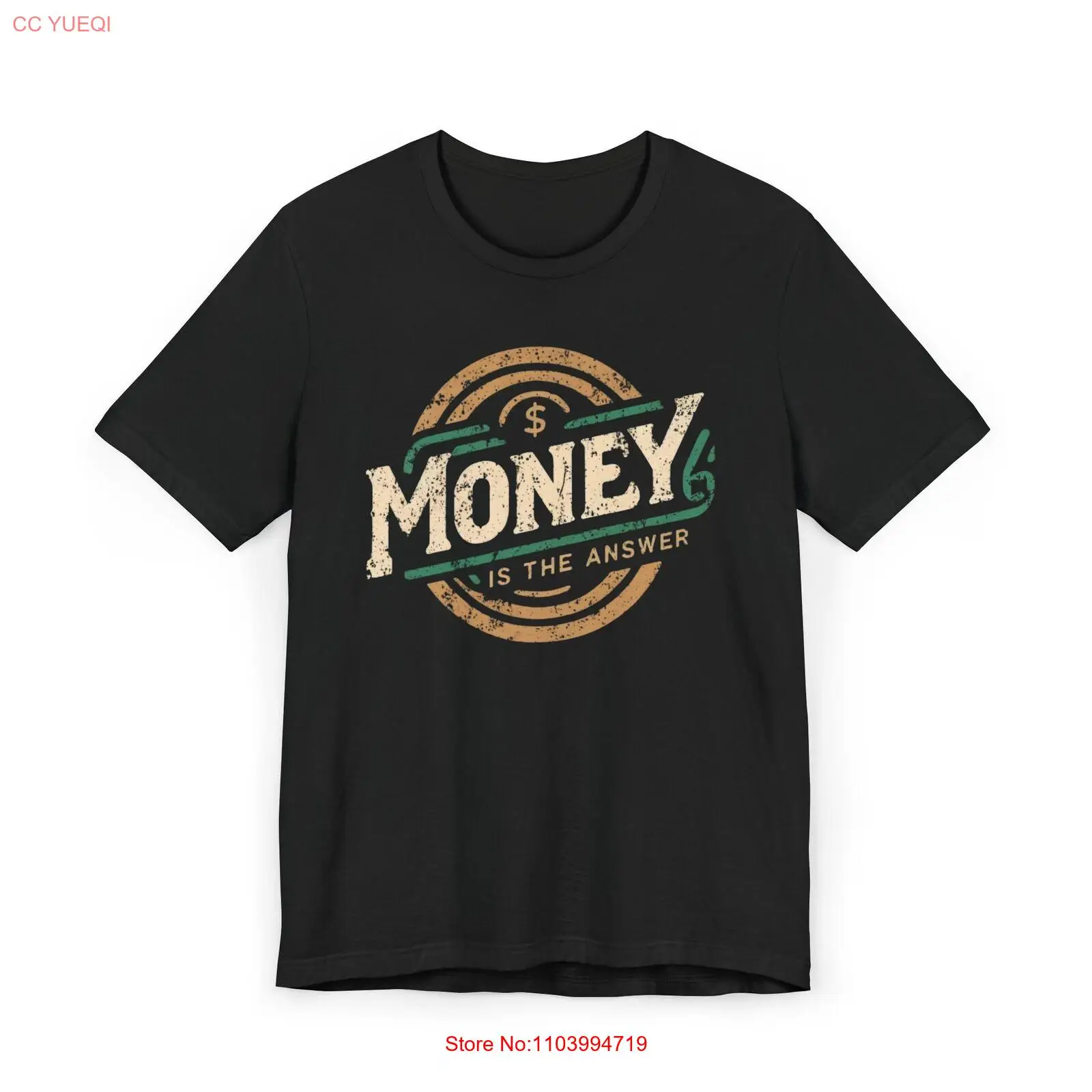 Men's T-shirt Money is the Answer Western Cowboy TShirt