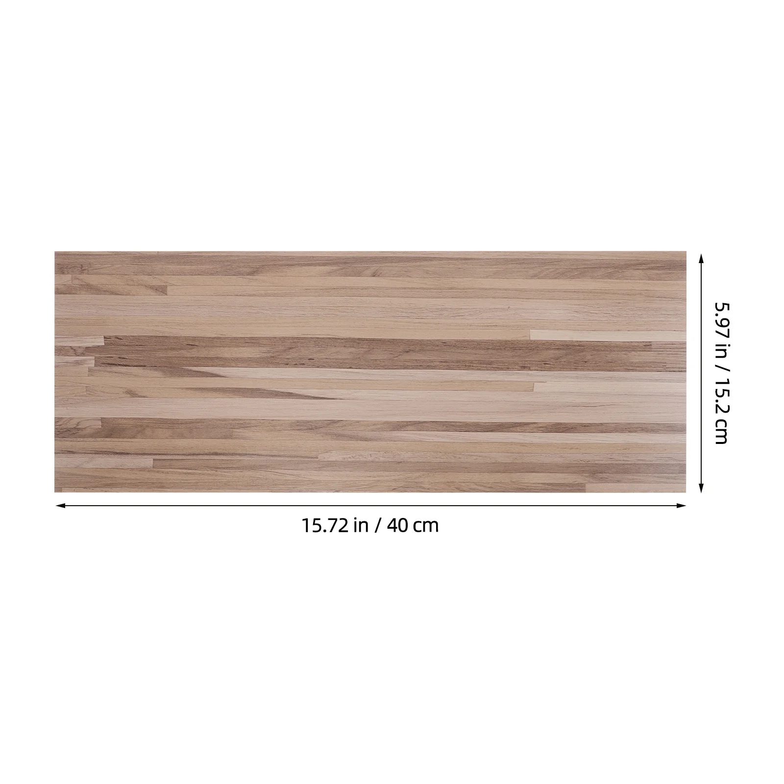 Mini-poppenhuisvloerplaten Realistische houten textuur Zelfklevende plastic vloerplanken voor doe-het-huisgebouw