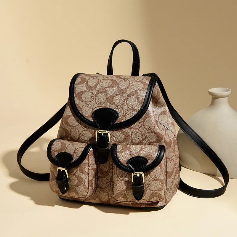 

Мини-рюкзак Monogram Chain 2026, роскошный маленький дорожный рюкзак, стильный и прочный ранец для студентов и женщин