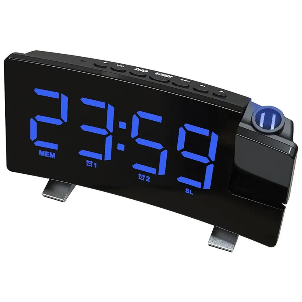 Alarm Clock Radio Projection Dual Alarm LED Desktop FM Radio