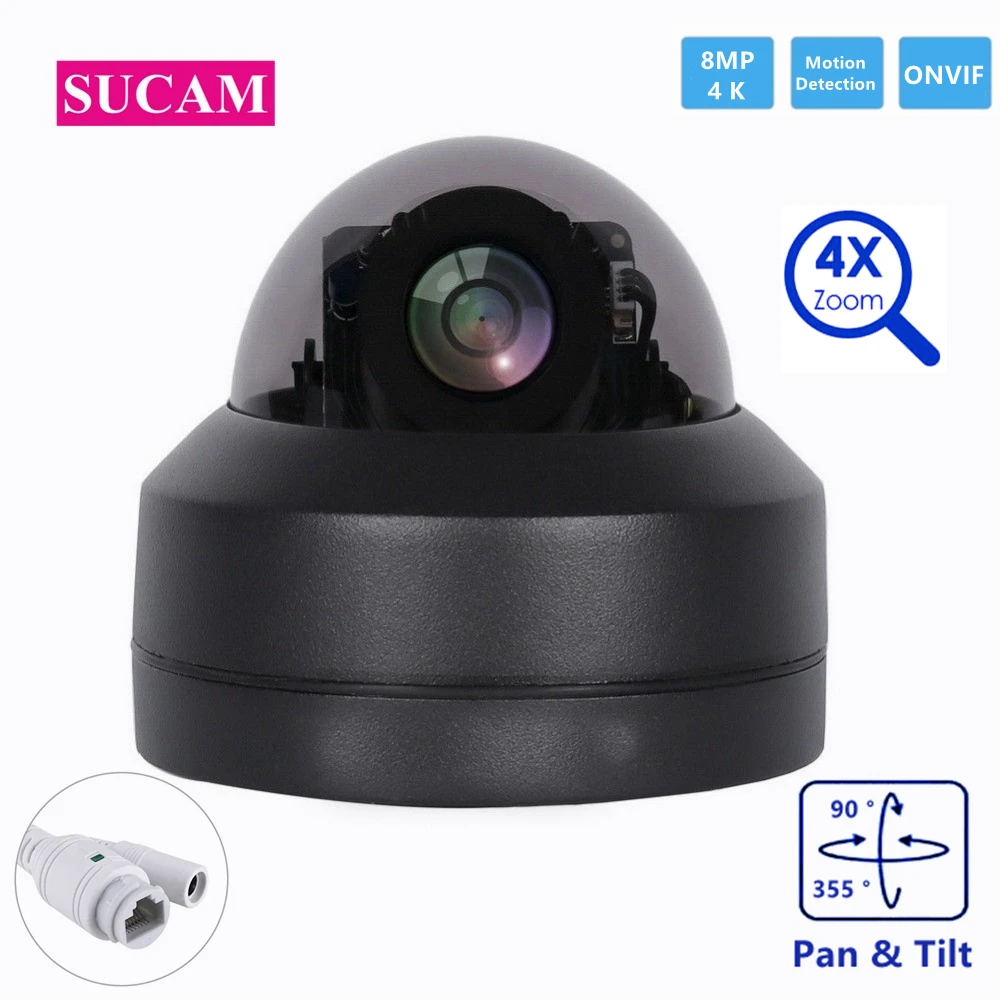 

5Megapixel IP PTZ Speed Security Camera Pan Tilt 2.8-12mm Optical 4x Zoom PTZ ONVIF Motion Detection IR Camera for Home Safety