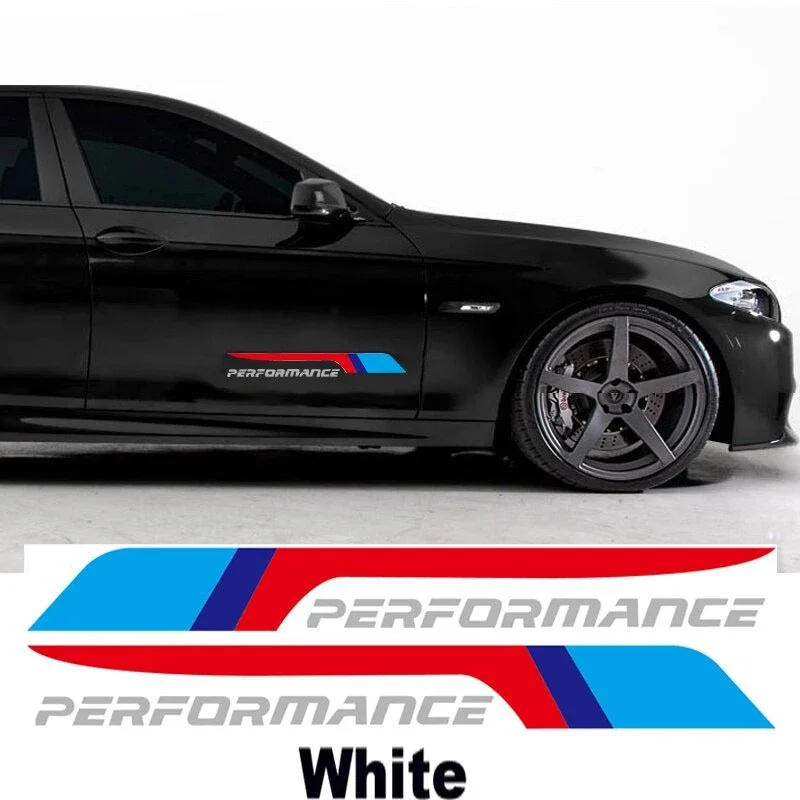 

2 шт. MPerformance наклейка на дверь автомобиля для BMW F10 F30 E28 E30 E36 E46 316 318 320 330 335 520 530 550 E60 E90
