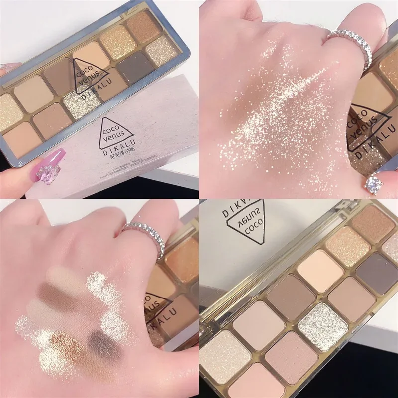 Palette de fards à barrage pour femmes, palette de maquillage, ombre à barrage liquide, cosmétiques bon marché, beauté coréenne, paillettes, yeux mignons, 256