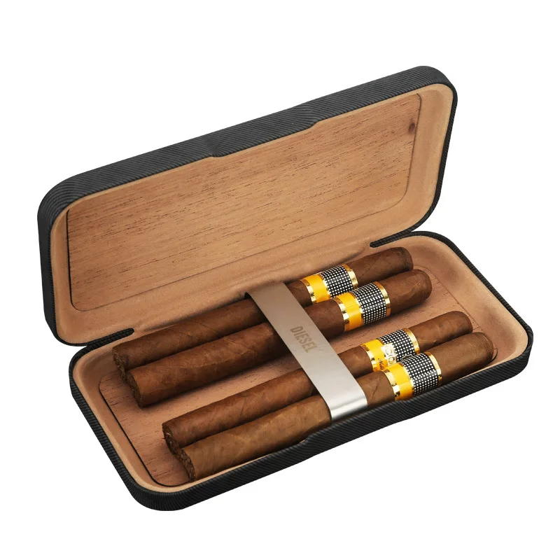 Cigar Box Portable Cigar Moisturizing Box Portable Outdoor Travel Portable Set Of 5 Cigar Boxes