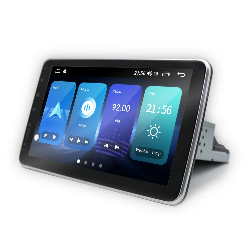 10inch Single Din Car Stereo Touch Screen GPS WiFi Carplay DSP Backup Camera Android 12 Multimedia Player