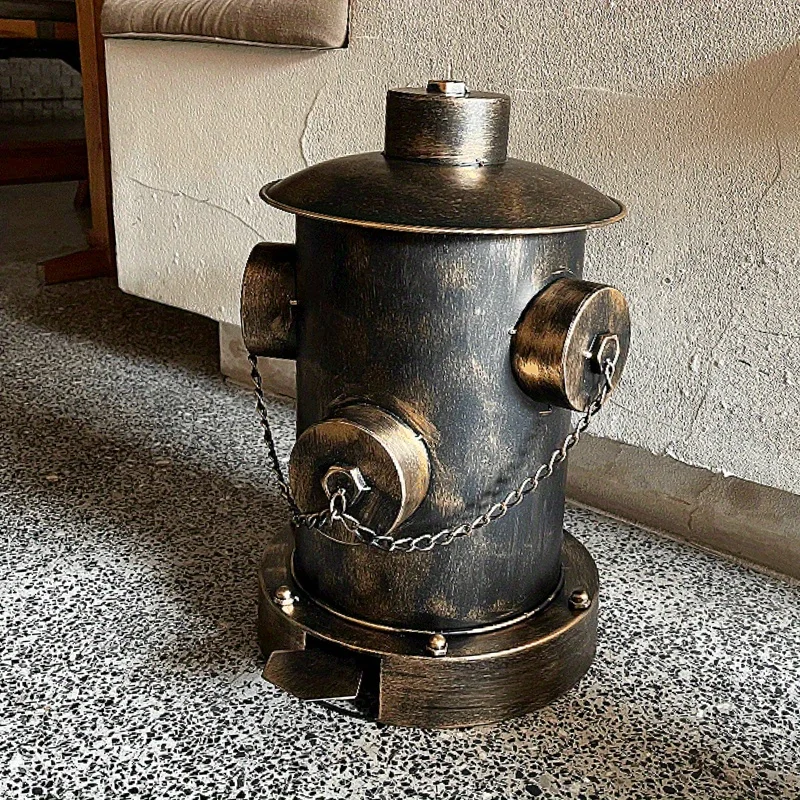 

1 шт., винтажный мусорный бак для пожарного гидранта в ресторане, кухонный домашний мусорный бак для гидранта с крышкой, железный металл с педалью
