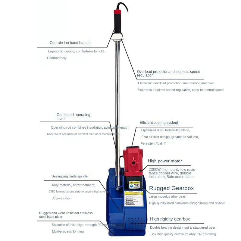 intelligent cutting sword grid slag removal machine