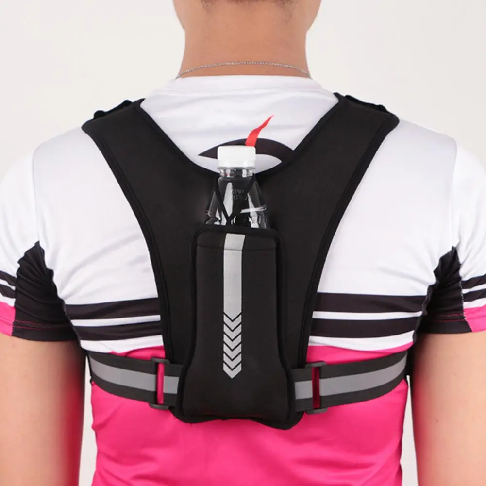 Running Vest Chest Phone Holder Reflective Workout Gear Sport Water Bag Backpack Cycling Trail Hydration Knapsack Water Rucksack