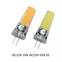 Lámpara LED COB G4 GY6.35 2508 6W bombilla AC DC 12V 24V velas reemplazan 50W halógeno para foco de araña