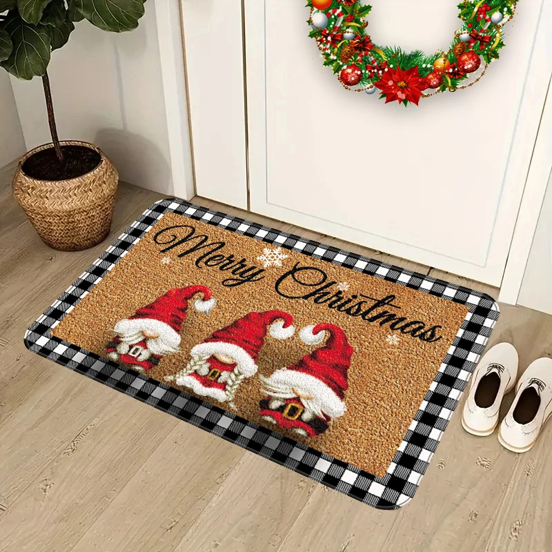 חג המולד גנום פלנל דוורמות בברכה אנטי להחליק מים סופג אזור שטיח לקישוט הבית סלון חדר שינה כניסה