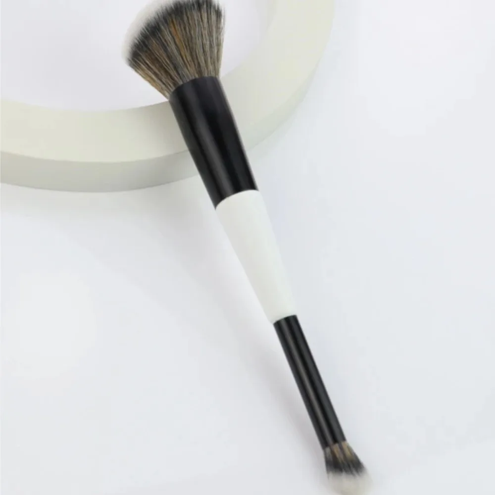 Conjunto de pincéis de maquiagem dupla face, conjunto de 4 peças, com mistura de contorno de maquiagem e ferramentas para destaque de blush em pó